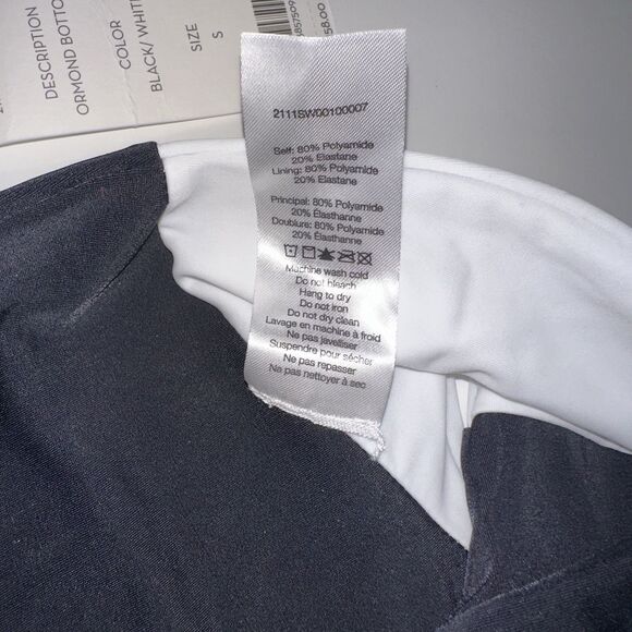 Veronica Beard Black White Ormond Bikini Bottom Swimwear Small Colorblock $158 - Picture 16 of 16